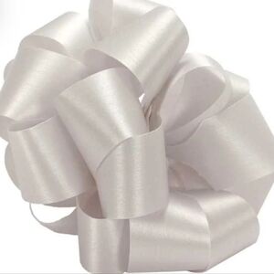 *(5 Yards of Silver White Acetate Ribbon 2.5 Inches Wide)